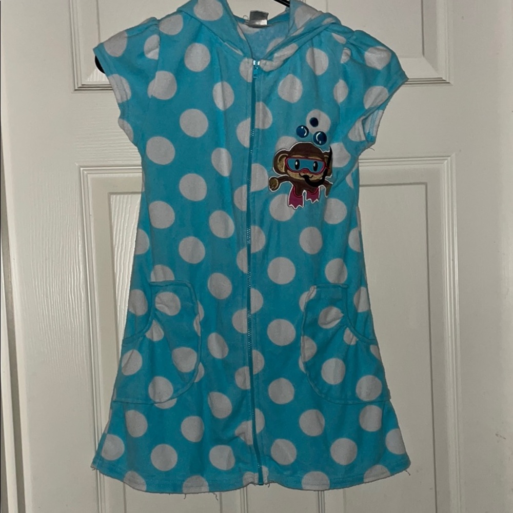 St Eve Kids Blue Polka Dot Swim‎ Coverup